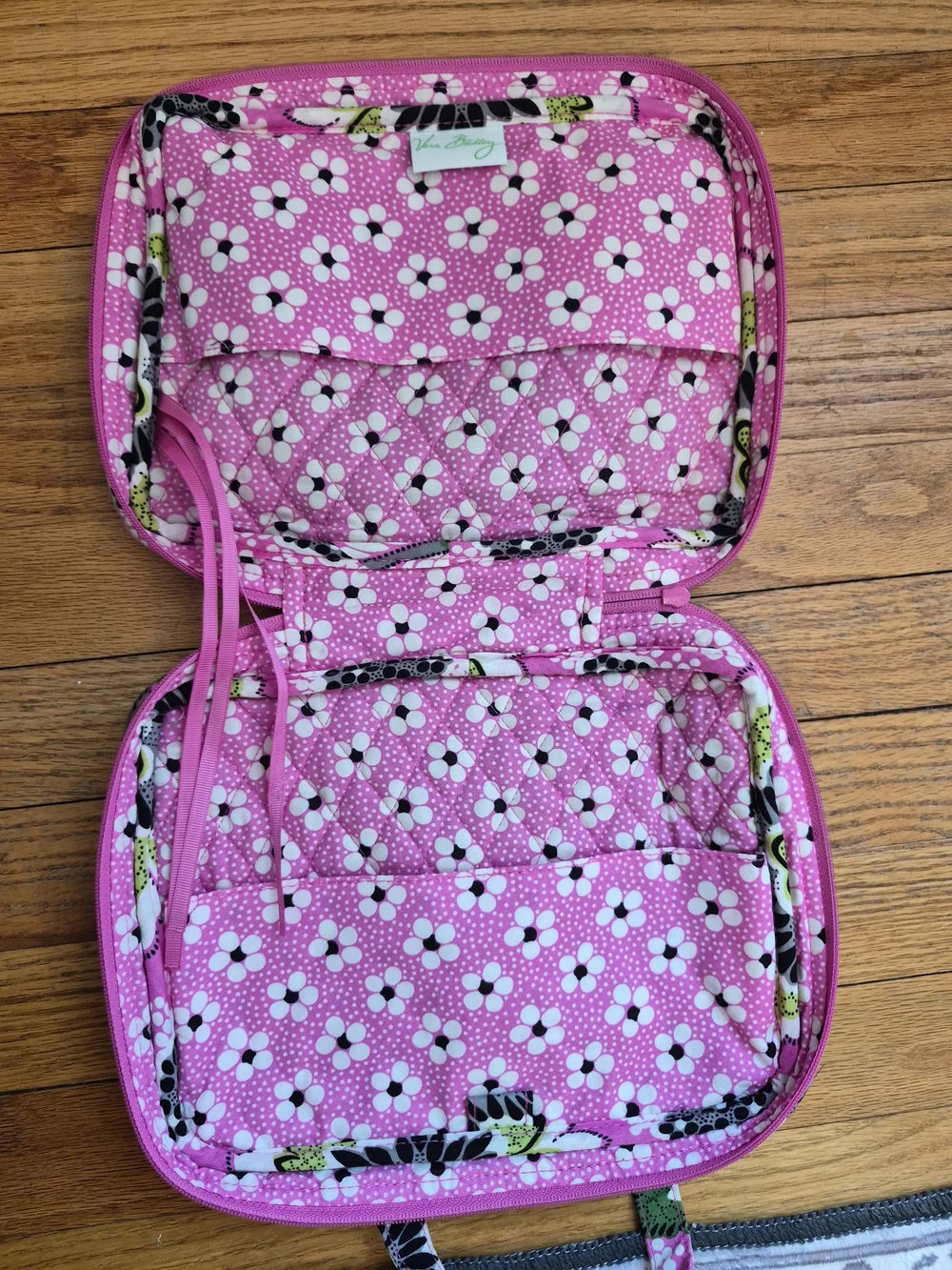 Quilted Floral Tablet/iPad Bag in Pink Paisely